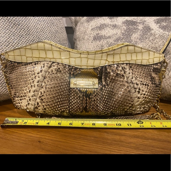 Silvano Biagini Snake Skin Purse w / Removable Gold Chain Strap - Picture 14 of 14